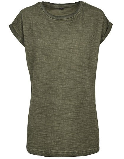 Build Your Brand - Ladies` Spray Dye Extended Shoulder Tee