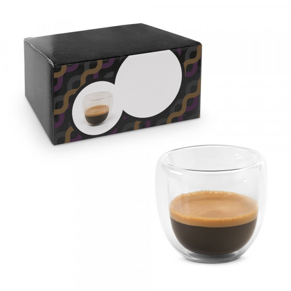 EXPRESSO. Isothermisches Glas-Kaffee-Set mit 2 Gläsern