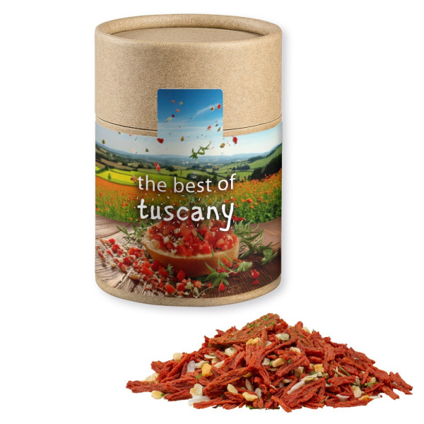 Gewürzmischung Toskanische Bruchetta, ca. 50g, Kraftpapierdose Midi
