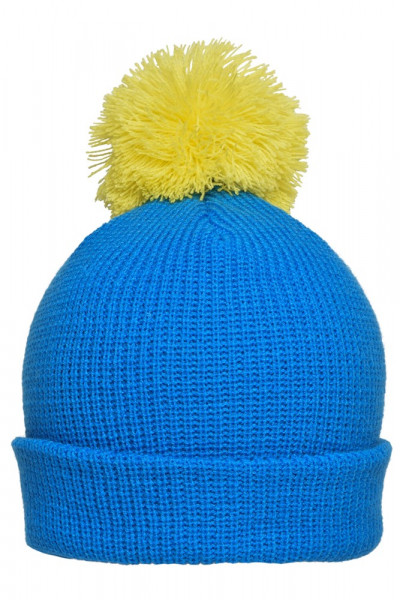 Pompon Hat with Brim